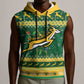 South Africa Christmas Rugby Sleeveless Hoodie Springboks Geseende Kersfees - African Pride