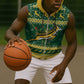 South Africa Christmas Rugby Sleeveless Zip Hoodie Springboks Geseende Kersfees - African Pride