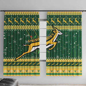 South Africa Christmas Rugby Window Curtain Springboks Geseende Kersfees