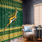 South Africa Christmas Rugby Window Curtain Springboks Geseende Kersfees