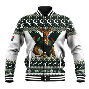 South Africa Christmas Rugby Baseball Jacket Springboks Mascot Mix African Pattern LT15