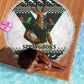 South Africa Christmas Rugby Beach Blanket Springboks Mascot Mix African Pattern