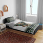 South Africa Christmas Rugby Bedding Set Springboks Mascot Mix African Pattern