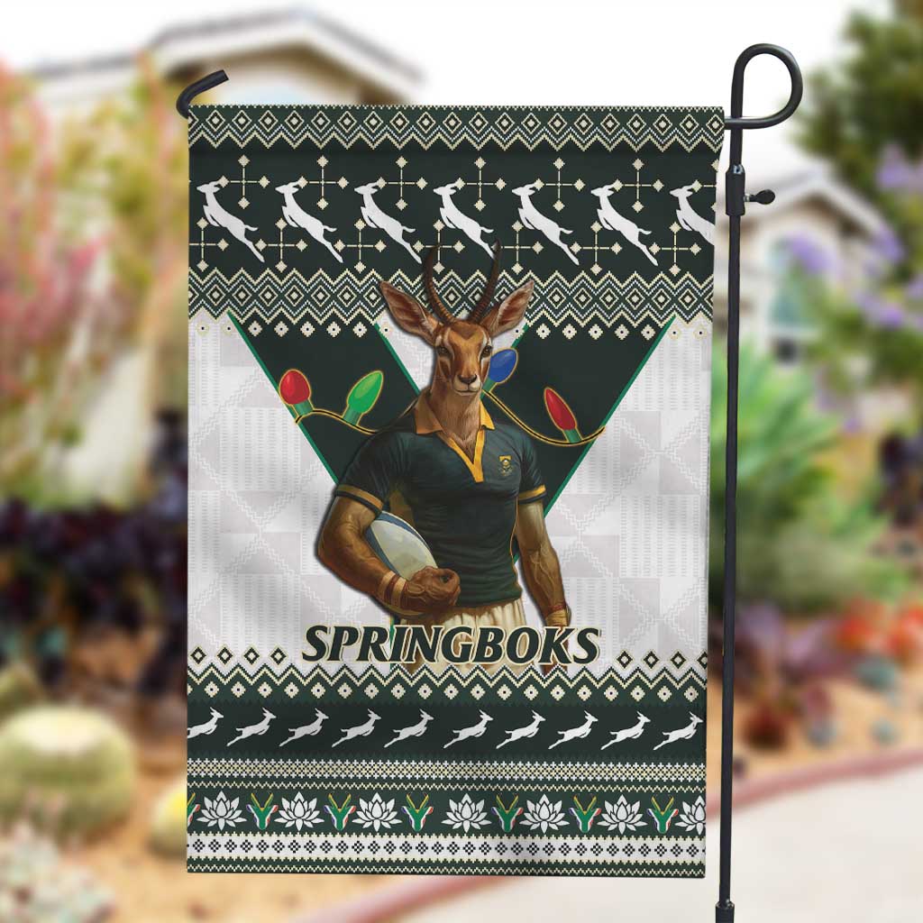 South Africa Christmas Rugby Garden Flag Springboks Mascot Mix African Pattern