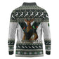 South Africa Christmas Rugby Long Sleeve Polo Shirt Springboks Mascot Mix African Pattern