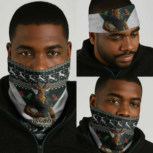 South Africa Christmas Rugby Neck Gaiter Springboks Mascot Mix African Pattern LT15