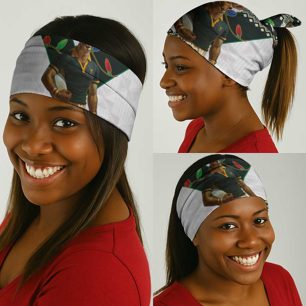 South Africa Christmas Rugby Neck Gaiter Springboks Mascot Mix African Pattern LT15