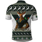 South Africa Christmas Rugby Polo Shirt Springboks Mascot Mix African Pattern
