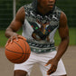 South Africa Christmas Rugby Sleeveless Hoodie Springboks Mascot Mix African Pattern - African Pride