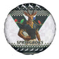 South Africa Christmas Rugby Spare Tire Cover Springboks Mascot Mix African Pattern