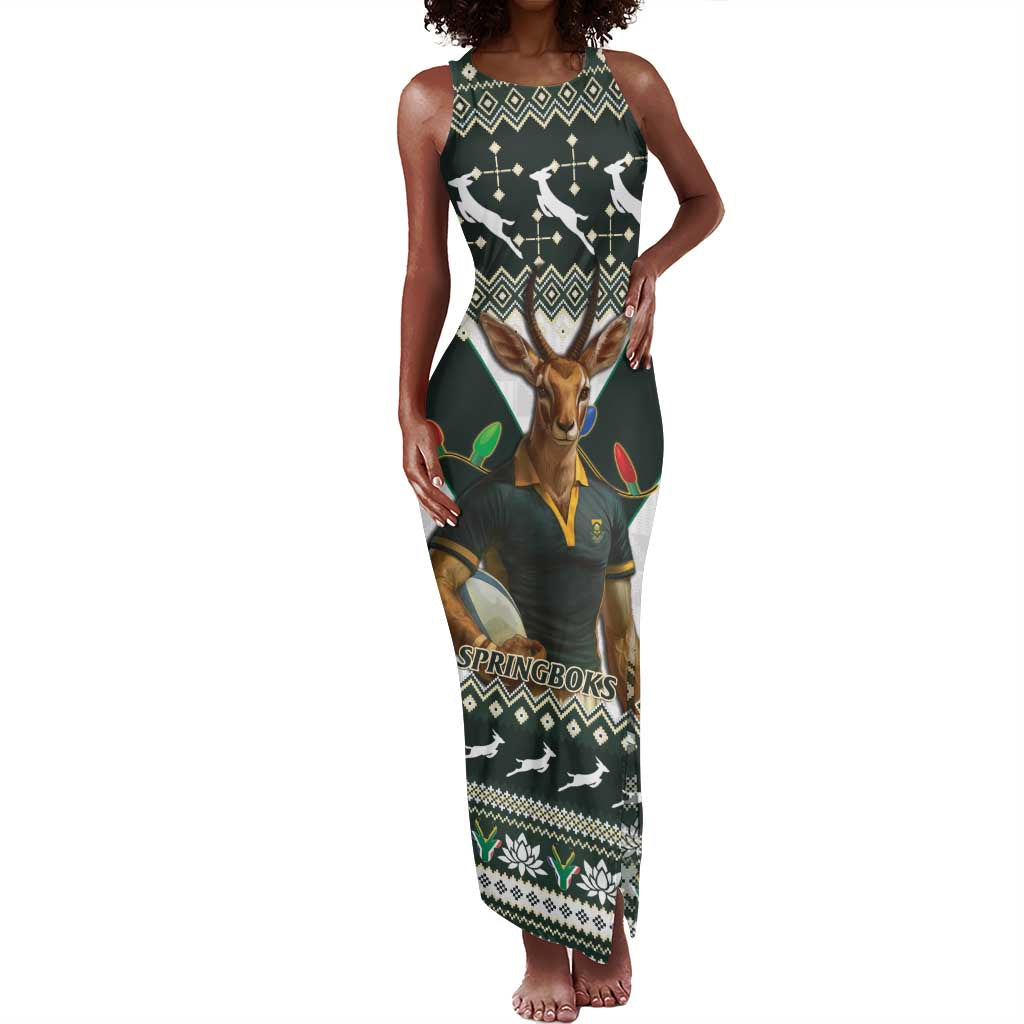 South Africa Christmas Rugby Tank Maxi Dress Springboks Mascot Mix ...