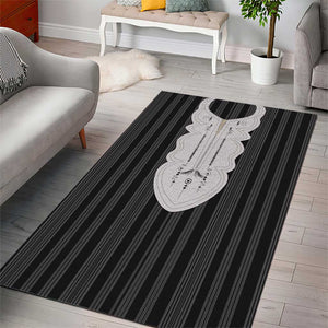 Liberia Kpelle Ethnic Heritage Pattern - Black Area Rug - African Pride