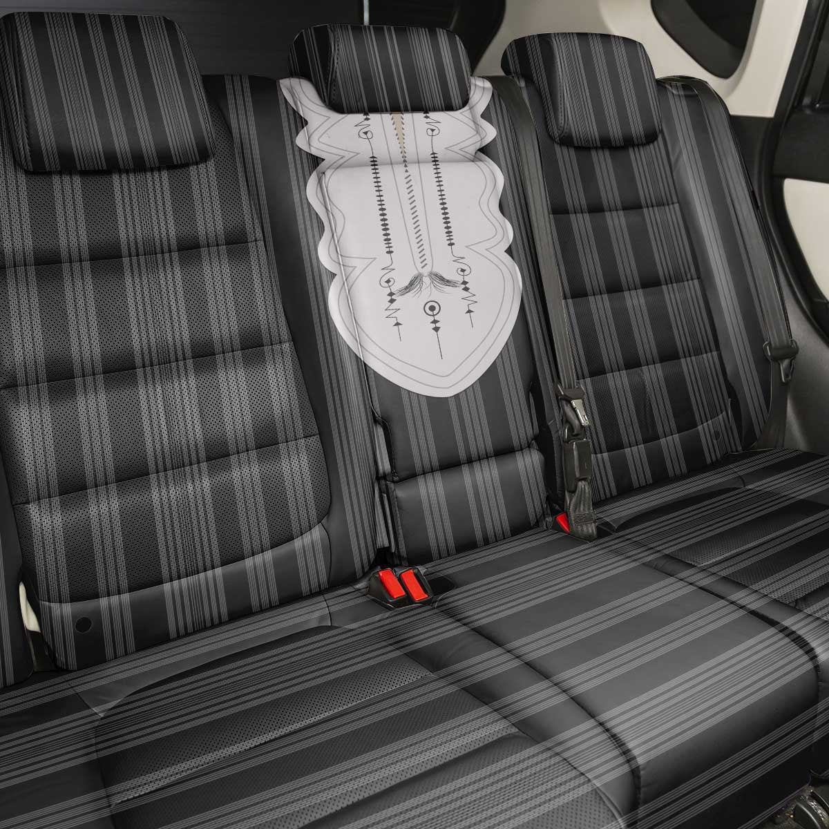 Liberia Kpelle Ethnic Heritage Pattern - Black Back Car Seat Cover - African Pride