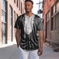 Liberia Kpelle Ethnic Heritage Pattern - Black Baseball Jersey - African Pride