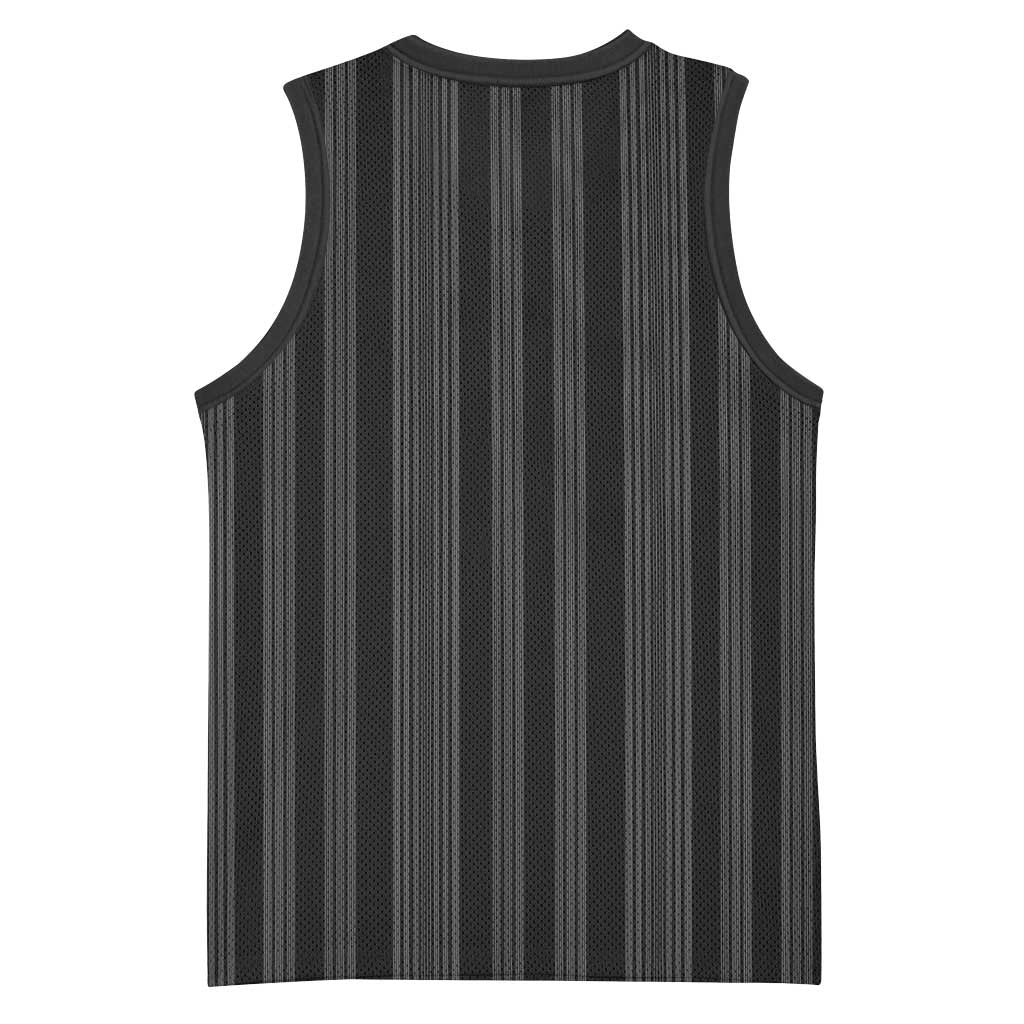 Liberia Kpelle Ethnic Heritage Pattern - Black Basketball Jersey - African Pride