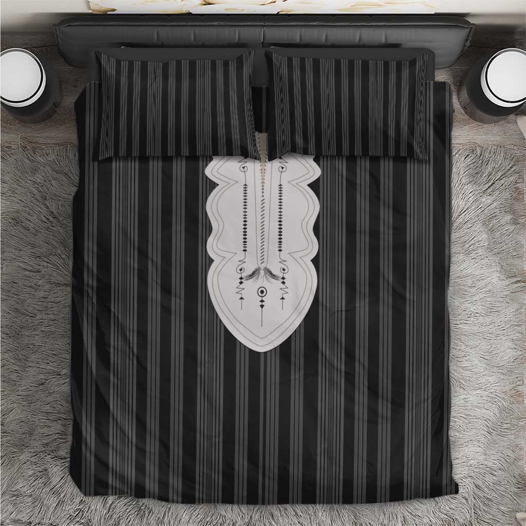 Liberia Kpelle Ethnic Heritage Pattern - Black Bedding Set - African Pride