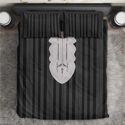 Liberia Kpelle Ethnic Heritage Pattern - Black Bedding Set - African Pride