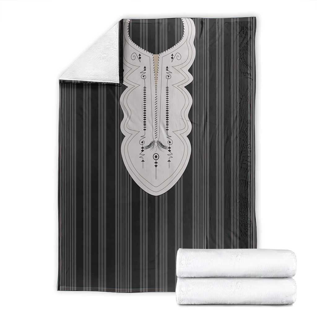 Liberia Kpelle Ethnic Heritage Pattern - Black Blanket - African Pride