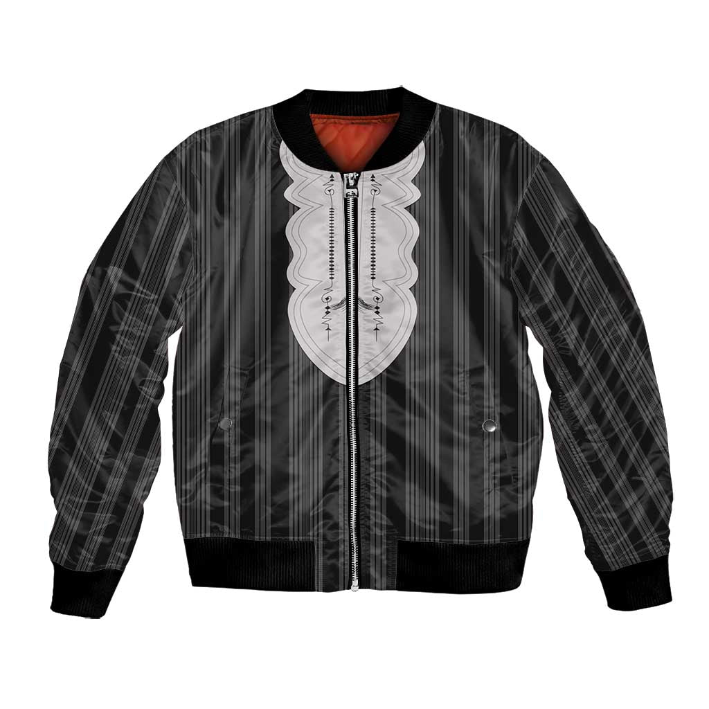 Liberia Kpelle Ethnic Heritage Pattern - Black Bomber Jacket - African Pride