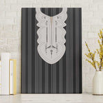 Liberia Kpelle Ethnic Heritage Pattern - Black Canvas Wall Art - African Pride