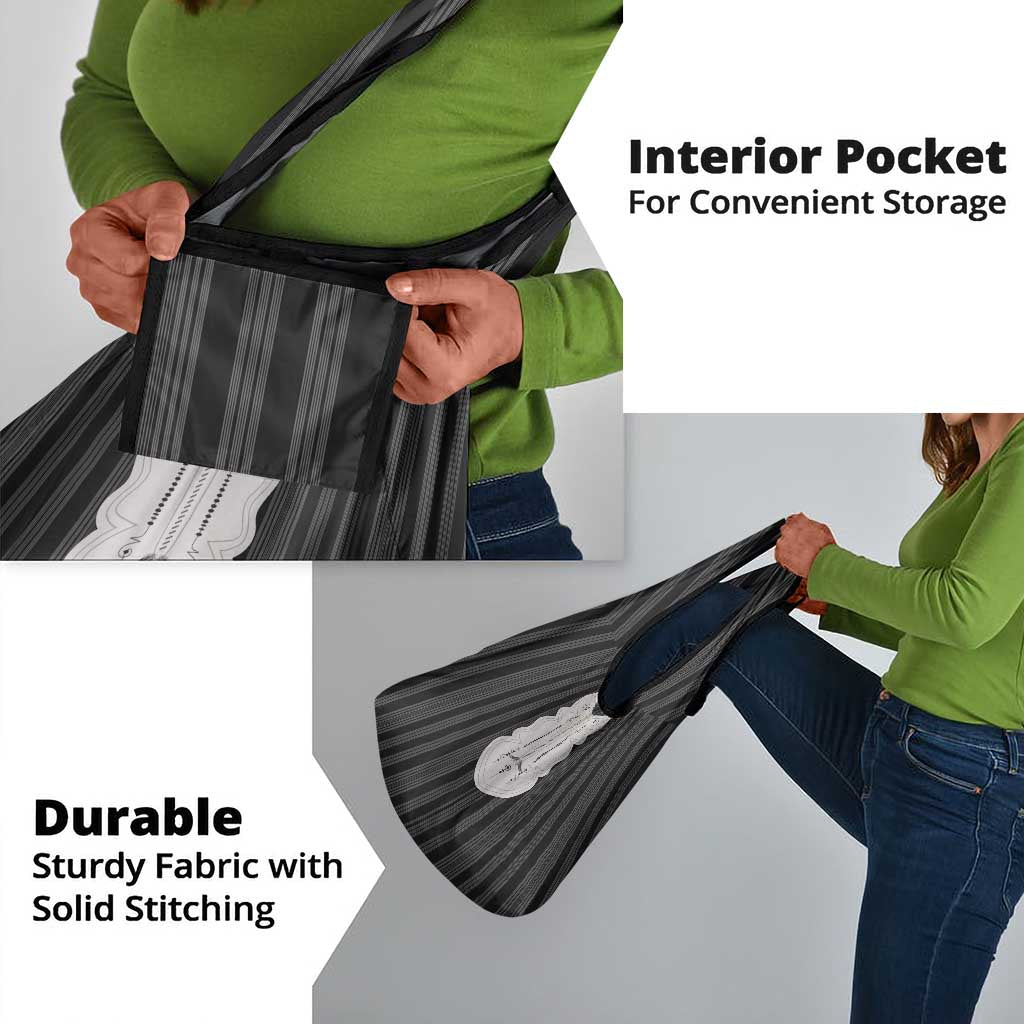 Liberia Kpelle Ethnic Heritage Pattern - Black Grocery Bag - African Pride