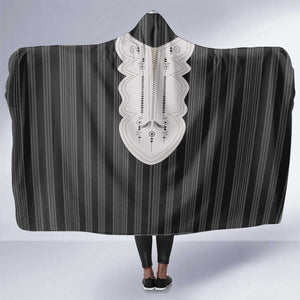 Liberia Kpelle Ethnic Heritage Pattern - Black Hooded Blanket - African Pride