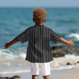 Liberia Kpelle Ethnic Heritage Pattern - Black Kid Hawaiian Shirt - African Pride
