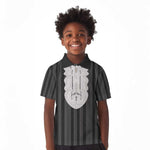 Liberia Kpelle Ethnic Heritage Pattern - Black Kid Polo Shirt - African Pride