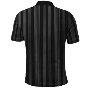 Liberia Kpelle Ethnic Heritage Pattern - Black Polo Shirt - African Pride
