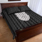 Liberia Kpelle Ethnic Heritage Pattern - Black Quilt Bed Set - African Pride