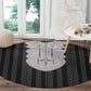Liberia Kpelle Ethnic Heritage Pattern - Black Round Carpet - African Pride
