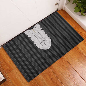 Liberia Kpelle Ethnic Heritage Pattern - Black Rubber Doormat - African Pride