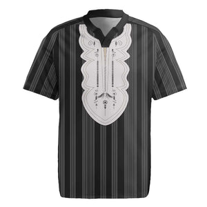 Liberia Kpelle Ethnic Heritage Pattern - Black Rugby Jersey - African Pride