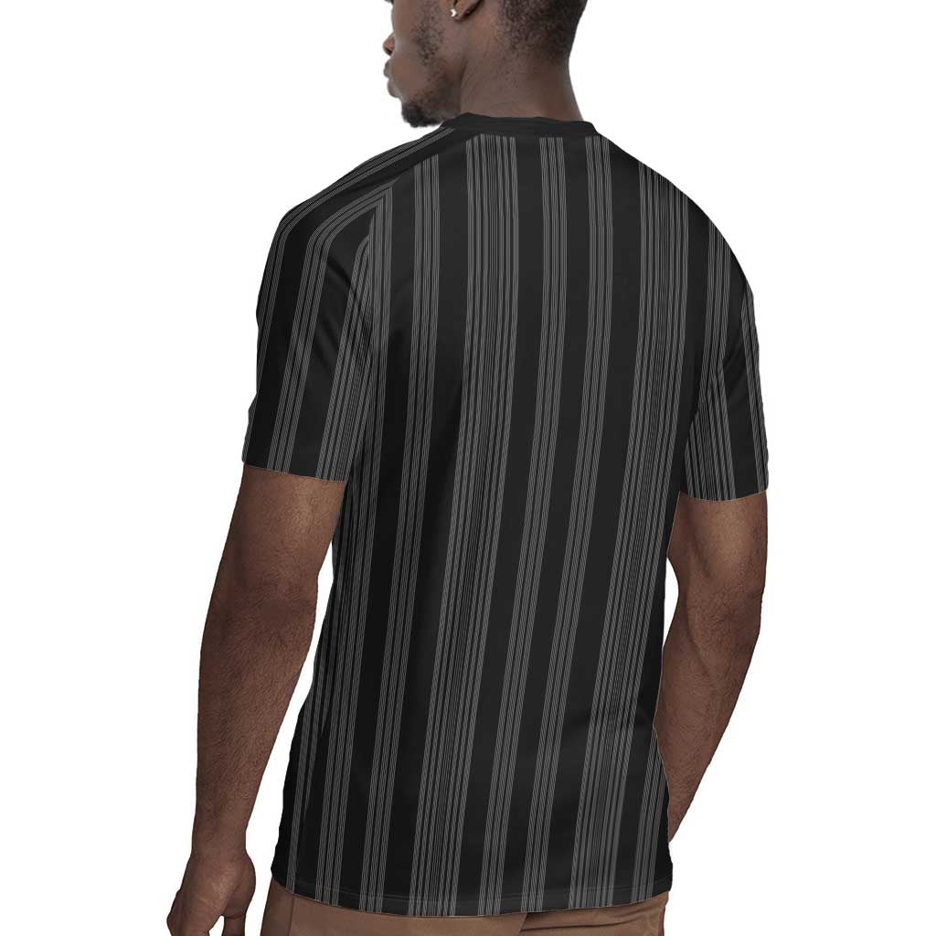 Liberia Kpelle Ethnic Heritage Pattern - Black Rugby Jersey - African Pride