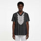 Liberia Kpelle Ethnic Heritage Pattern - Black Scrub Top - African Pride