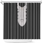 Liberia Kpelle Ethnic Heritage Pattern - Black Shower Curtain - African Pride