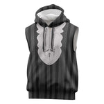 Liberia Kpelle Ethnic Heritage Pattern - Black Sleeveless Hoodie - African Pride