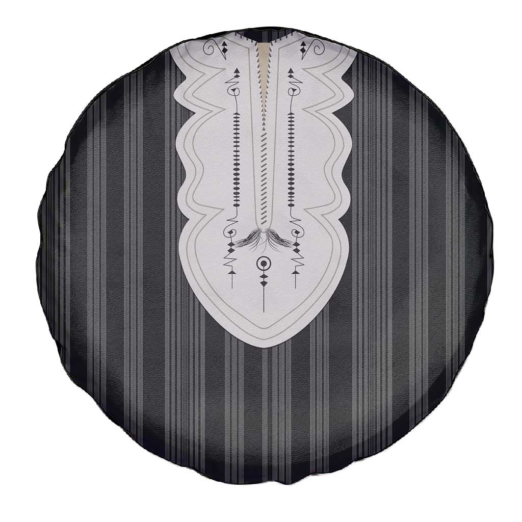 Liberia Kpelle Ethnic Heritage Pattern - Black Spare Tire Cover - African Pride