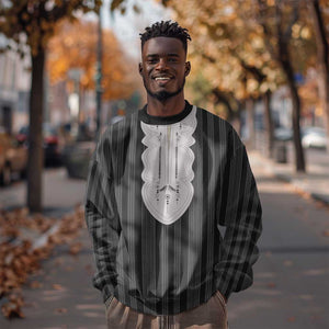 Liberia Kpelle Ethnic Heritage Pattern - Black Sweatshirt - African Pride