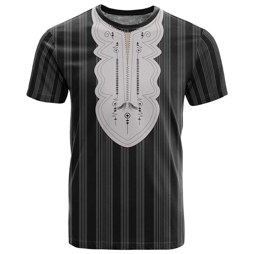 Liberia Kpelle Ethnic Heritage Pattern - Black T shirt - African Pride