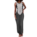 Liberia Kpelle Ethnic Heritage Pattern - Black Tank Maxi Dress - African Pride