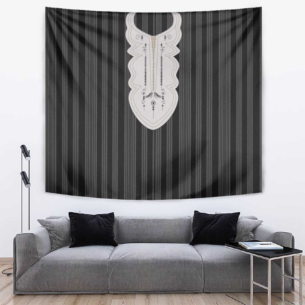 Liberia Kpelle Ethnic Heritage Pattern - Black Tapestry - African Pride