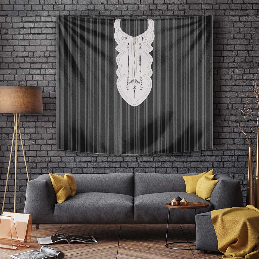 Liberia Kpelle Ethnic Heritage Pattern - Black Tapestry - African Pride