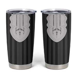 Liberia Kpelle Ethnic Heritage Pattern - Black Tumbler Cup - African Pride