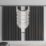 Liberia Kpelle Ethnic Heritage Pattern - Black Window Curtain - African Pride