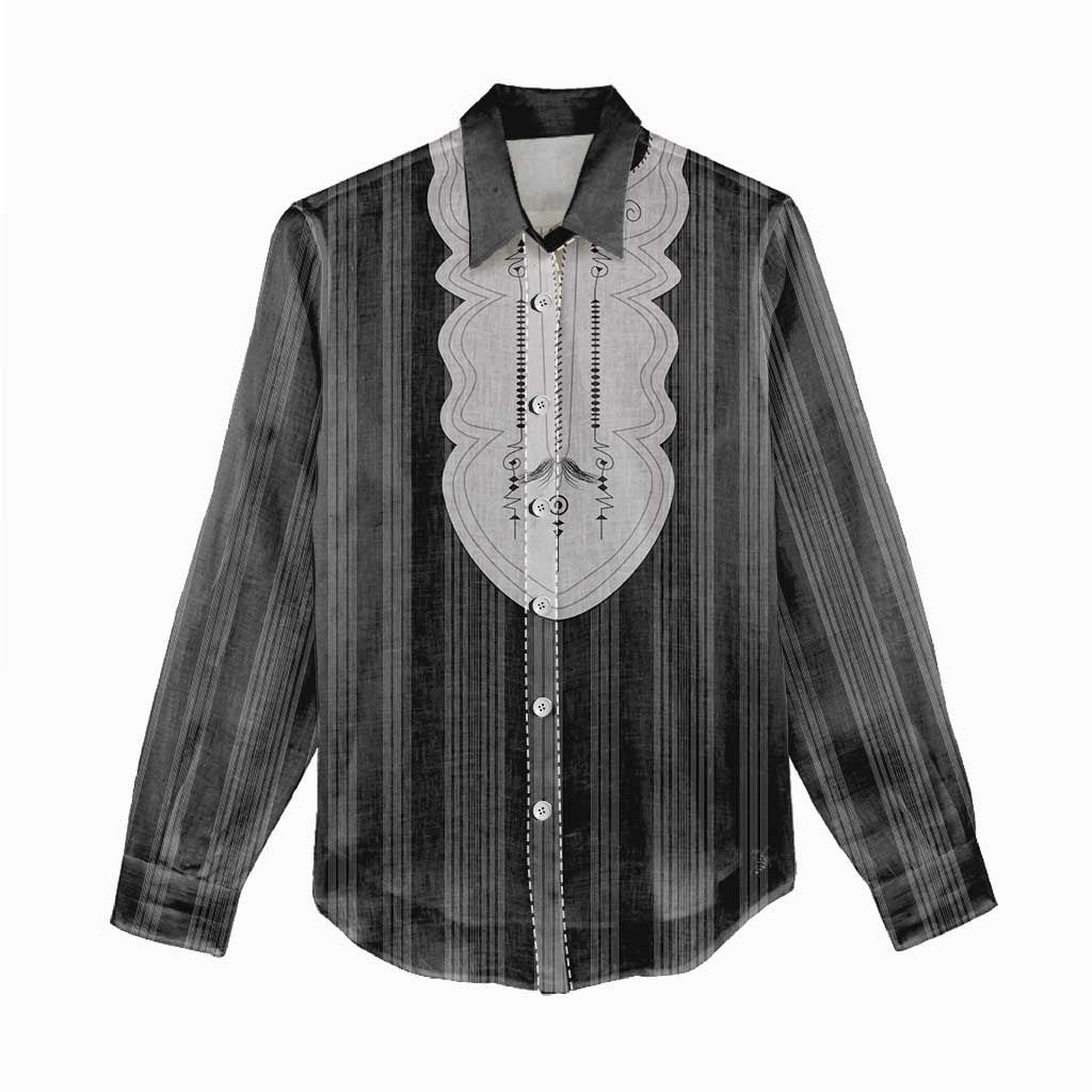 Liberia Kpelle Ethnic Heritage Pattern - Black Women Casual Shirt - African Pride