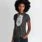 Liberia Kpelle Ethnic Heritage Pattern - Black Women Polo Shirt - African Pride