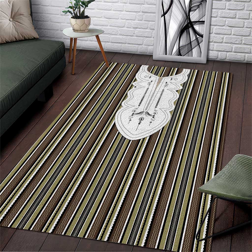 Liberia Kpelle Ethnic Heritage Pattern - Brown Area Rug - African Pride