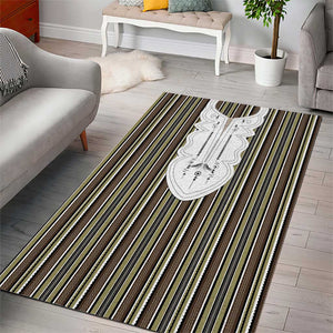 Liberia Kpelle Ethnic Heritage Pattern - Brown Area Rug - African Pride