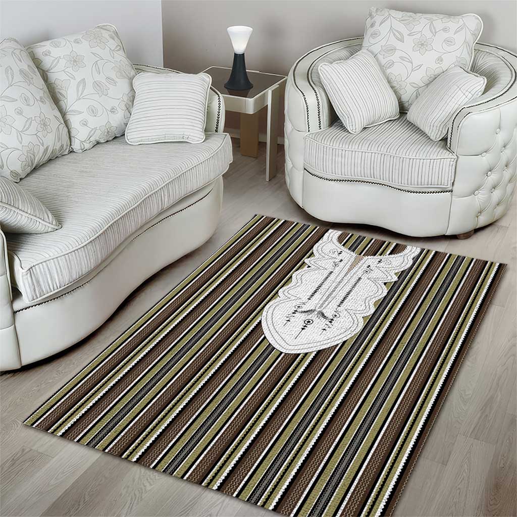 Liberia Kpelle Ethnic Heritage Pattern - Brown Area Rug - African Pride